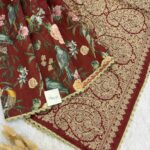 Gulmohar Gatha (saree) - Tale of blossoms - Maroon