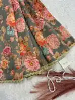 Gulmohar Gatha (saree) - Tale of blossom - Grey - Image 2