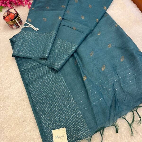 Soft dupion silk in Rama blue