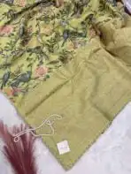 Gulmohar Gatha (saree) - Tale of blossoms - Lime - Image 2