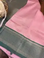 Desert factory (semi silk saree) - Pink lamingtons - Image 3