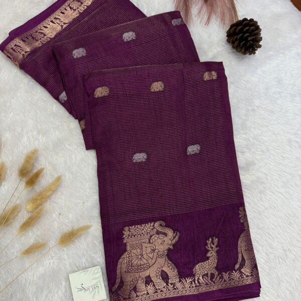 Vanaraja (mysore silk saree) - MaroonWine
