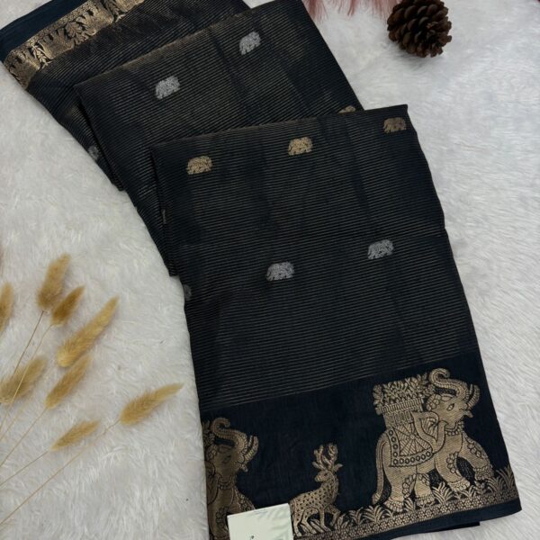 Vanaraja (mysore silk saree) - Black