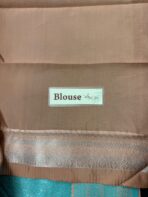 Anya (Semi silk jacquard ) -  Sky blue and peach - Image 3