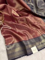 Thenral Poovizhi (dual tone soft silk) - Antique gold and red (Copy)