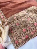 Kamini (Crush tissue Organza) - Chocolate brown - Image 3