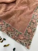 Geethanjali (Textured Tissue Organza) - Peach - Image 2