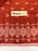 Raaga (Ikat woven Mul tissue) - Rust Orange - Image 3