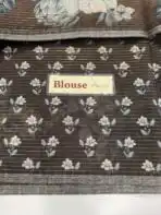 Janet (Semi-silk blend saree) - Brown - Image 4