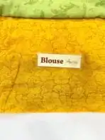 Jessi (Mul chanderi saree) - Lime & Yellow - Image 3