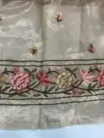 Kamini (Crush tissue Organza) - Chocolate brown - Image 4