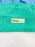 Jessi (Mul chanderi saree) - Turquoise & True blue - Image 3