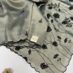 Iris (Metallic tissue silk) - Steel blue