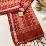 Raaga (Ikat woven Mul tissue) - Rust