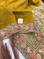 Kamini (Crush tissue Organza) - Mustard - Image 2