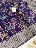 Amritha (Banarasi Paithani) - Twilight purple - Image 2