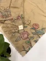 Amudhini (Appliqué tissue) - Muted gold - Image 4