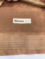 Kushi (Banarasi tissue silk) - Cantaloupe - Image 5