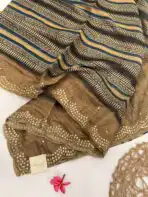Aathmika (Handloom Tussar) - Earthwood - Image 3