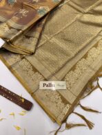 Poongothai (Tissue Kancheevaram silk ) - Honey glazed - Image 3