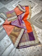 Sukhi (saree) - Orange - Image 3