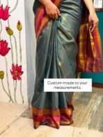 Mohini (Semi silk) - Slate blue - Image 7