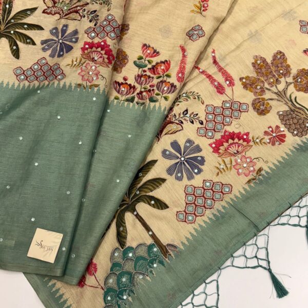 Meghna (Mursh silk) - Taffee blue