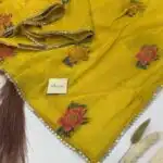 Madhubala (Butterflow Viscose) - Mustard yellow