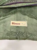 Aathmika (Handloom Tussar) - Forest Green - Image 5