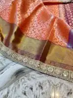 Sukhi (saree) - Orange - Image 6