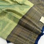 Kannagi (Kanchi silk-blend) - Green & Blue
