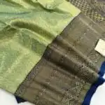 Kannagi (Kanchi silk-blend) - Green & Blue