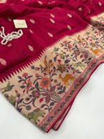 Aaradhana (Paithani Heritage silk) - Hot pink - Image 2