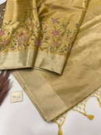 Iyla (Jaquard woven silk) - Soft yellow - Image 3