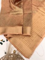 Kushi (Banarasi tissue silk) - Cantaloupe - Image 2