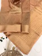 Kushi (Banarasi tissue silk) - Cantaloupe - Image 2