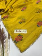 Madhubala (Butterflow Viscose) - Mustard yellow - Image 3