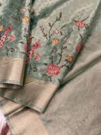 Iyla (Jaquard woven silk) - Mint green - Image 6