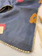 Madhubala (Butterflow Viscose) - Indigo blue - Image 2