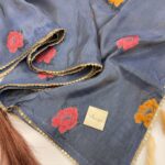 Madhubala (Butterflow Viscose) - Indigo blue