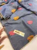 Madhubala (Butterflow Viscose) - Indigo blue - Image 3