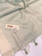 Iyla (Jaquard woven silk) - Mint green - Image 4