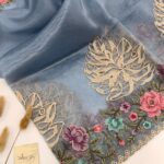 Madeleine (Pure Organza silk) - Earl blue