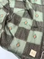 Paarijatham (Jute silk) - Rexona green - Image 2