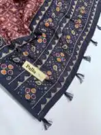 Monica (Katha embroidered Chanderi) - Dusty rose - Image 3