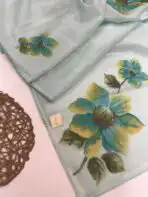 Blush & Bloom (Hand-painted Kota) - Blue - Image 3