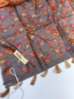 Seetha (Tussar silk) - Orange - Image 3