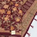 Monica (Katha embroidered Chanderi) - Maroon