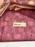 Monica (Katha embroidered Chanderi) - Maroon - Image 4
