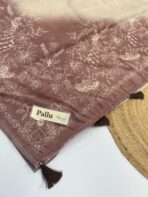 Navya (Flamingos on silk) - Chocolate - Image 3